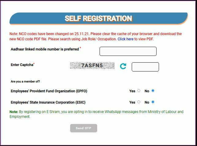 E Shram Card 1000 Rs Scheme