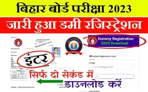 12th Dummy Registration Card 2023 Download