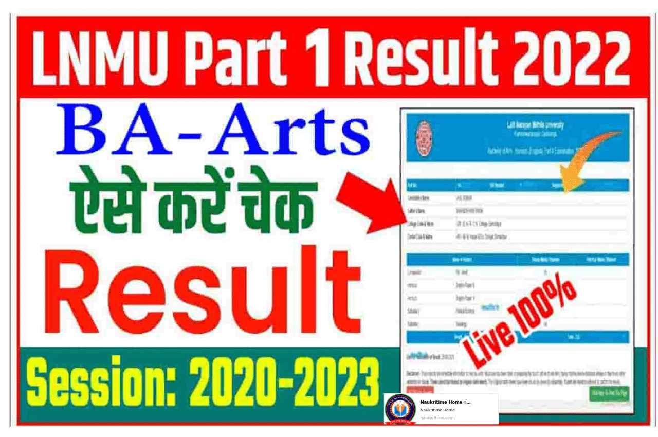 LNMU BA Part 1 Result 2022