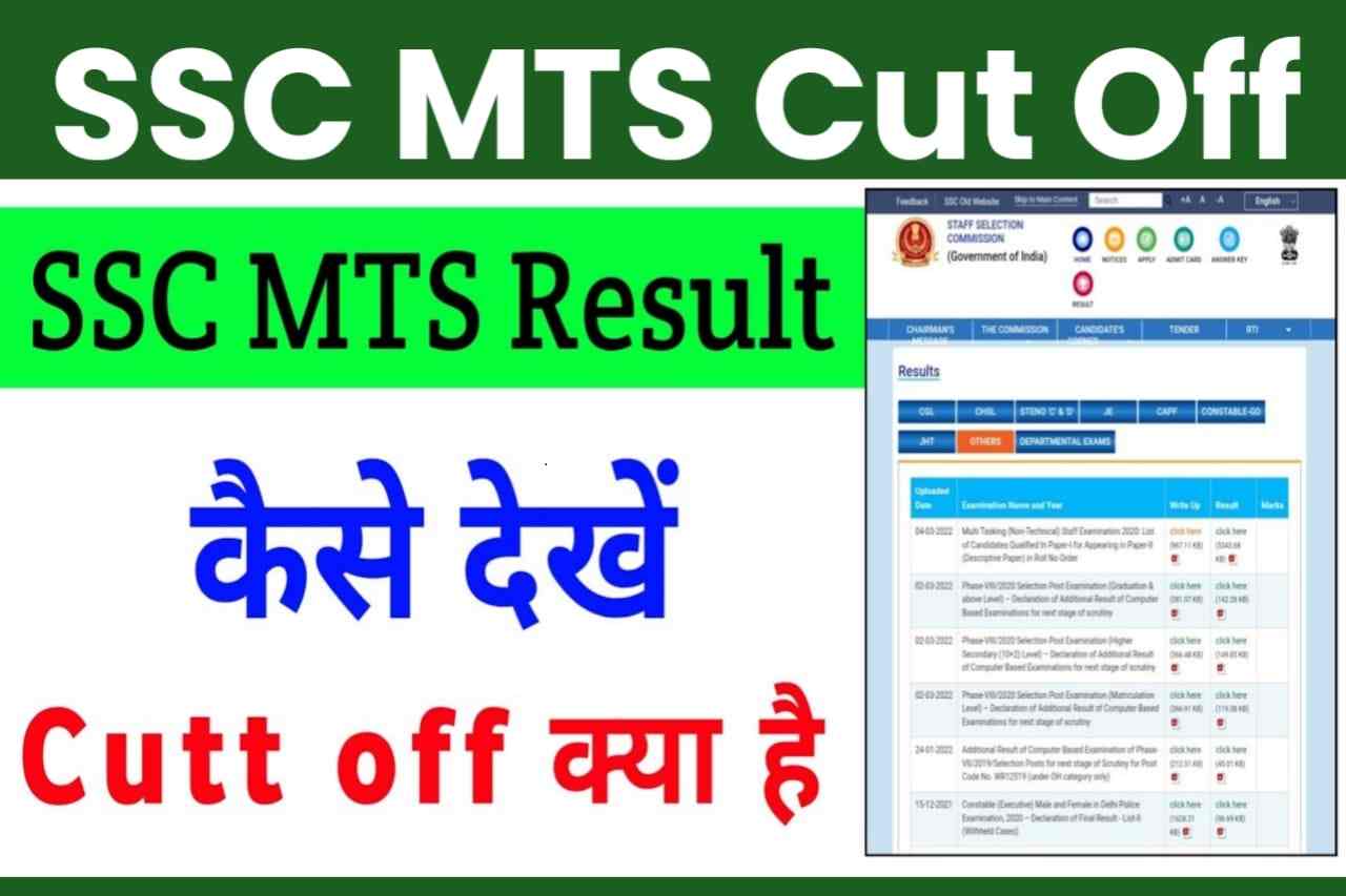 SSC MTS Cut Off 2022