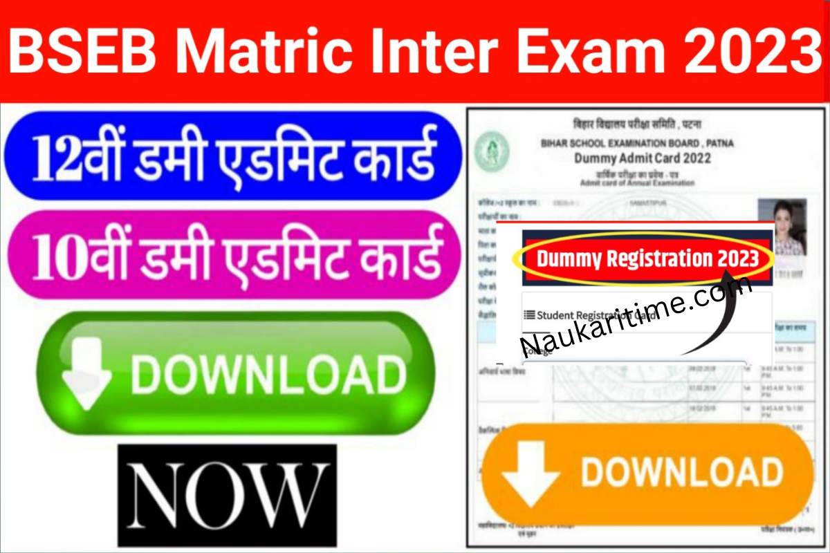 Bihar Board Dummy Admit Card 2023 Download