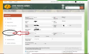 indian army dashboard admit card download