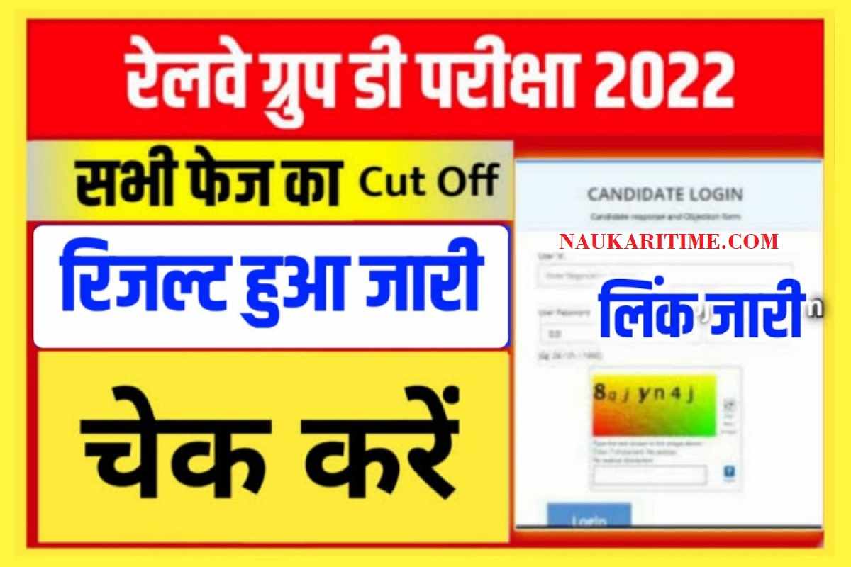 Live Check RRB Group D Result 2022