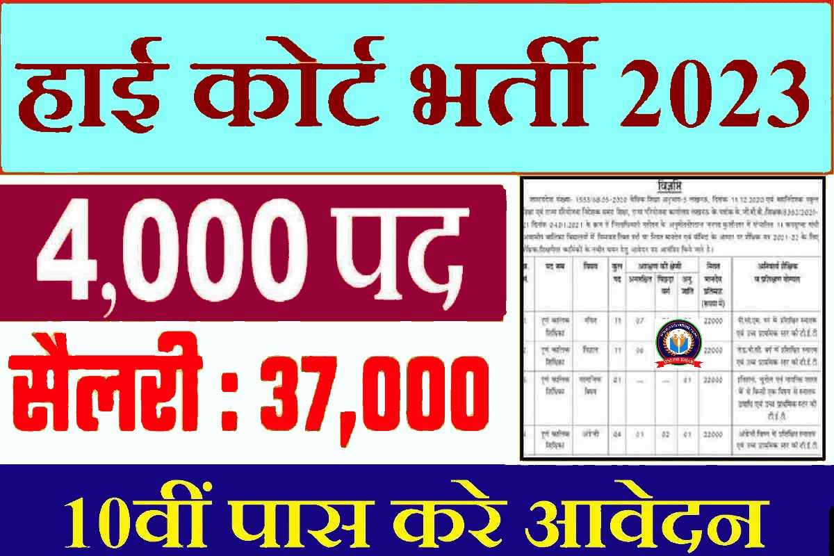 High Court Recruitment 2023