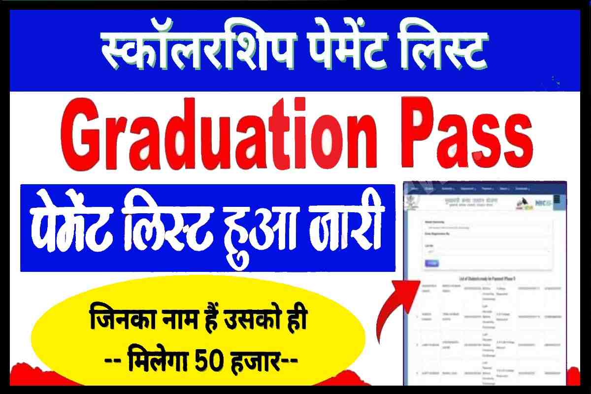 Graduation Pass Scholarship Payment List