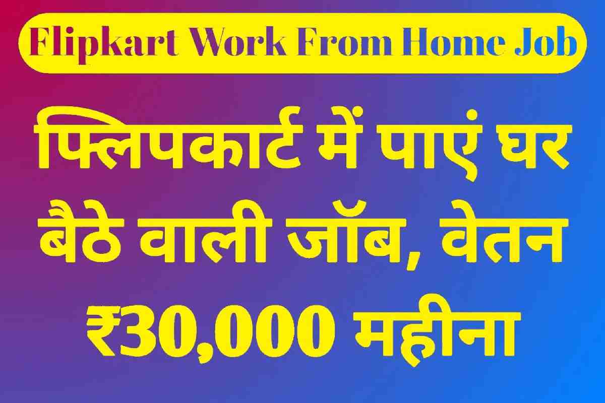 Flipkart Work From Home Job 2023