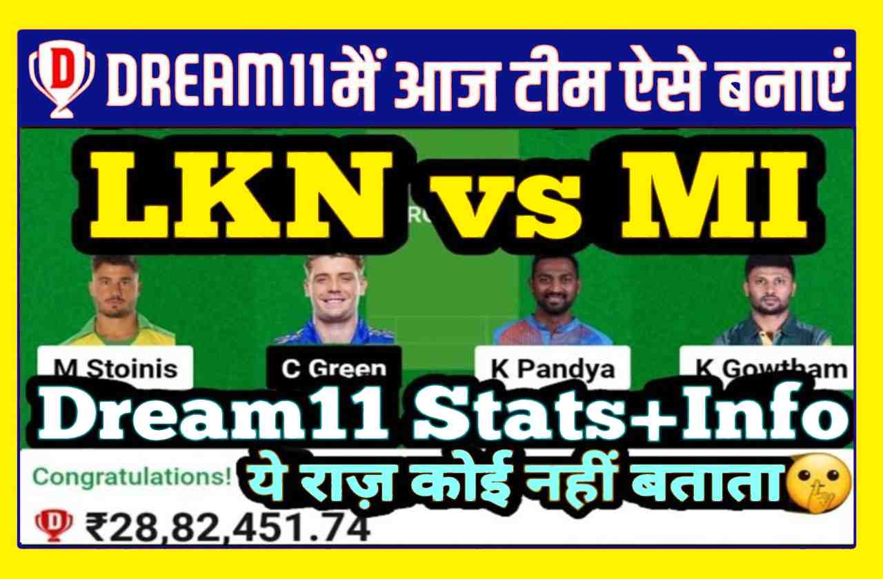 LKN Vs MI Dream 11 Teem Today Match 2023