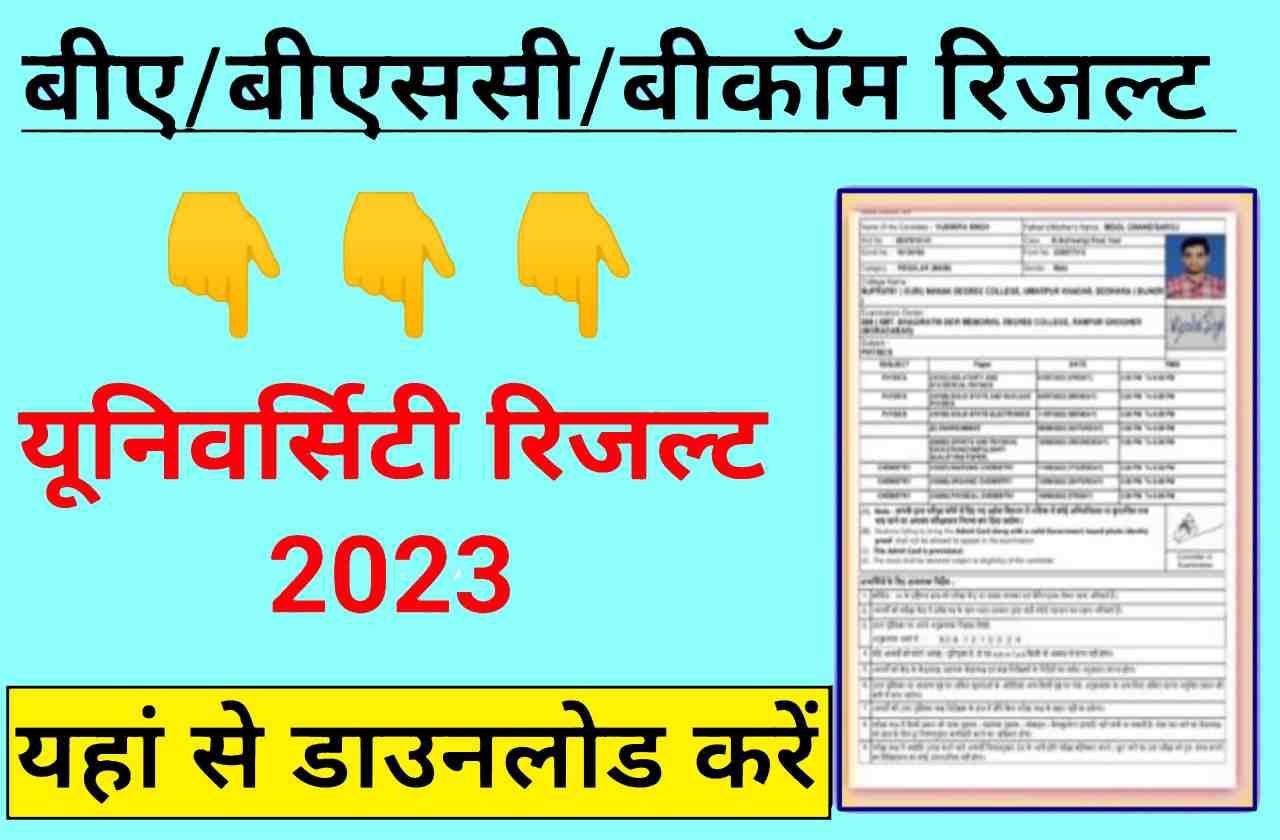 B.A /B.sc/B.com Sem Wise Result 2023