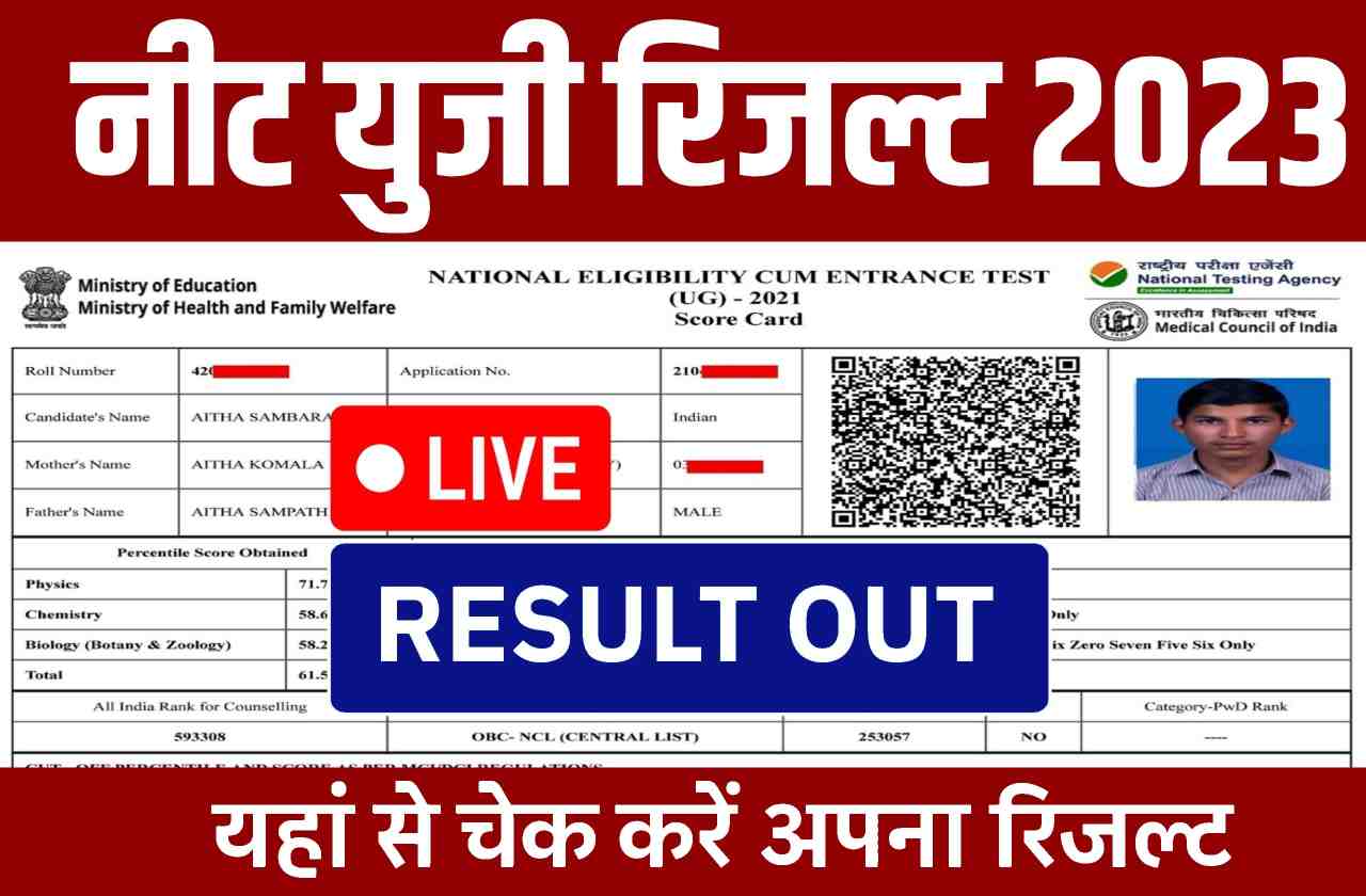 NEET UG Result Announced 2023