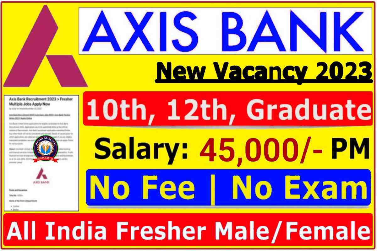 Axis Bank Data Entry Operator Recruitments