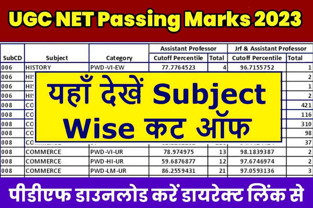 UGC NET Passing Marks 2023