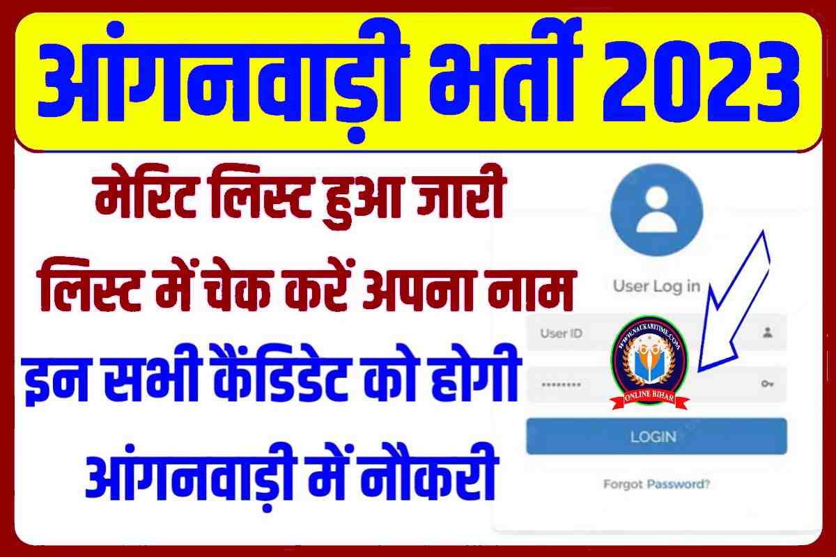 Anganwadi Job Merit List 2023