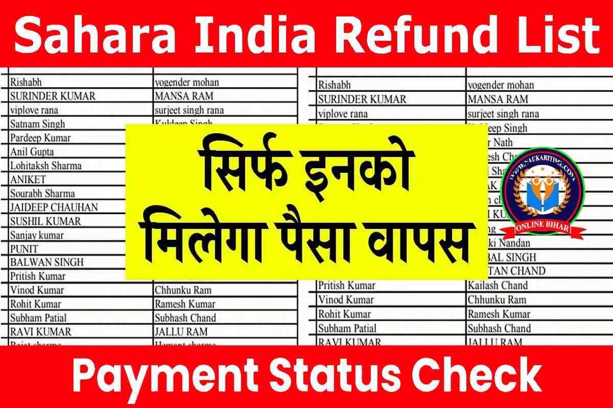 Sahara India Refund List 2023