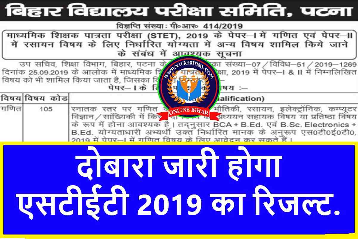 BIhar STET 2019 Result