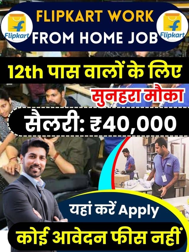 Flipkart Work From Home Job :12th पास घर बैठे कमाओ लगभग ₹40,000 महीना-