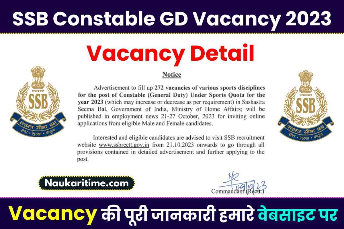 SSB Constable GD Vacancy