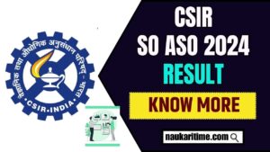 CSIR SO ASO Result