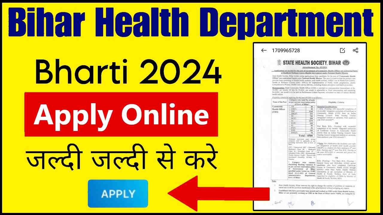 Bihar Health Department TMC Vacancy 2024